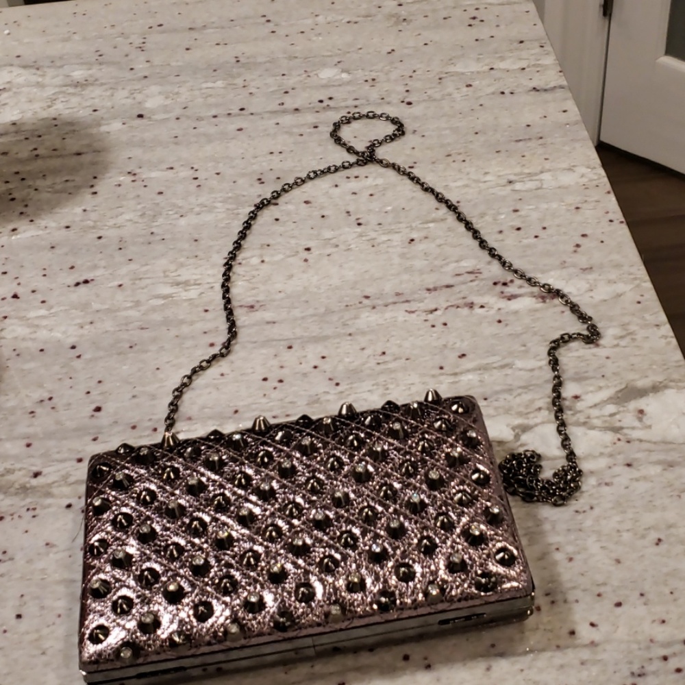 Rose gold clutch
